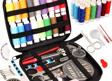Sewing Kit Basic,Marcoon Needle and Thread Kit with Sewing Supplies and Accessories for Adults,Kids,Beginner,Home,Travel,Emergency Including Scissors,Measure Tape,Needle Threader and More